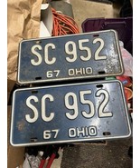 1967 Ohio License Plate - Sc 952 Set/Pair Of License Plates - €21,48 EUR
