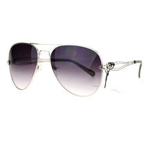 Femmes Aviateur Lunettes Classique Métal Cadre Chic Temple Modèle UV 400 - £7.94 GBP