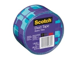 Scotch Duct Tape, Retro Tiles, 1.88 IN x 10 YD - £7.15 GBP
