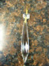 10 - AAA Grade 3 1/2&quot; Spear Crystals Chandelier Parts U-drop Brass Connectors - £10.40 GBP