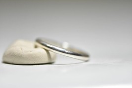 Plain band stacker ring wedding sterling silver women men c - $37.62