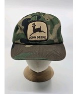 Vintage John Deere Camo Snapback Trucker Hat Cap Brown Patch Tonkin USA  - €21,48 EUR