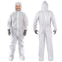 Disposable Coveralls Men &amp; Women Large - 5 Pack 60 GSM Microporous Hazma... - £28.09 GBP