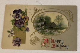 1909 A Happy Birthday Postcard Antique Bell Ohio - $4.94