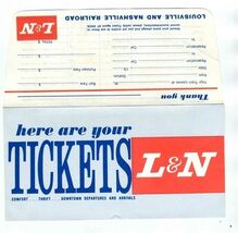 Louisville &amp; Nashville Railroad Ticket Jacket / Envelope Here Are Your T... - $19.78