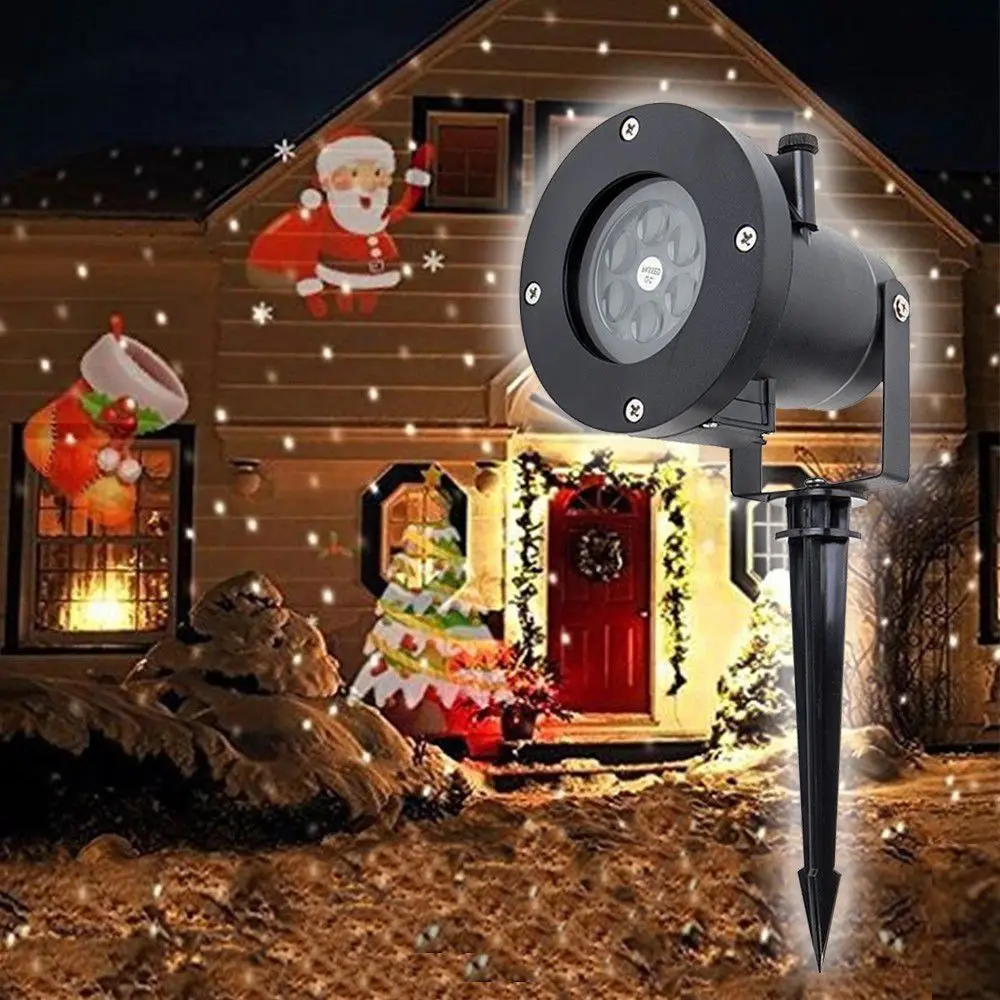 12 Patterns LED Projector Lamp Christmas Snowflake Birthday Wedding Party LED Pr - £192.22 GBP