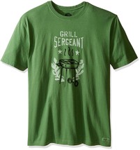 Life is Good Mens Grill Sergeant Crusher Tee, Treetop Green, Small - £13.51 GBP