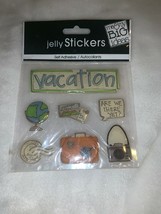 Me & My Big Ideas Jelly Stickers Scrapbooking Vacation Travel 7 Sticker Pack New - $8.00