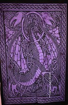 Traditional Jaipur Tie Dye Dragon Wall Art Poster, Celtic Wall Decor, Bo... - £9.58 GBP