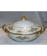 Vintage Meito China Hand Painted Japan Floral Design Covered Casserole B... - $74.24