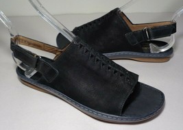 Clarks Size 6 M SARLA FORTE Black Nubuck Leather Sandals New Women&#39;s Shoes - $98.01