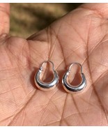 925 Sterling Silver Handmade Small Hoop Earrings, Huggies, Kundal, 14mm,... - £17.43 GBP