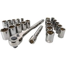 Craftsman 1/2 in. drive Metric and SAE 6 Point Socket and Ratchet Set 22 pc - $76.74