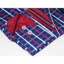 Men Oscar Banks Turkey Shirt All Egyptian Cotton Wrinkle less 5844-08 navy red image 6