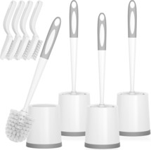 Toilet Brush 4 Pack Toilet Brush and Holder Set Toilet Bowl Brush with 4... - £40.38 GBP