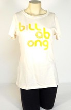 Billabong Signature Cream Short Sleeve Tee T Shirt Women&#39;s Large L NEW - £17.54 GBP