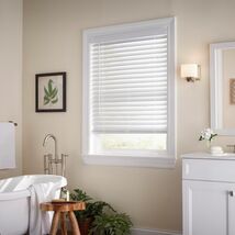 Home Decorators White 64in Cordless 2in Cordless Faux Wood Blind - $36.00