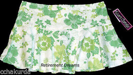 Junior 13 Exact Change Green White Flower Skirt NEW Ruffle - £7.06 GBP