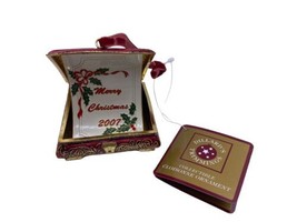 Dillards Trimsetter Cloisonne Christmas Ornament Box 2007 Merry Christma... - £72.82 GBP