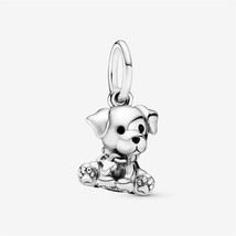 925 Silver Labrador Puppy Dog Dangle Charm,Fit for Pandora Charm,Gift fo... - $13.99