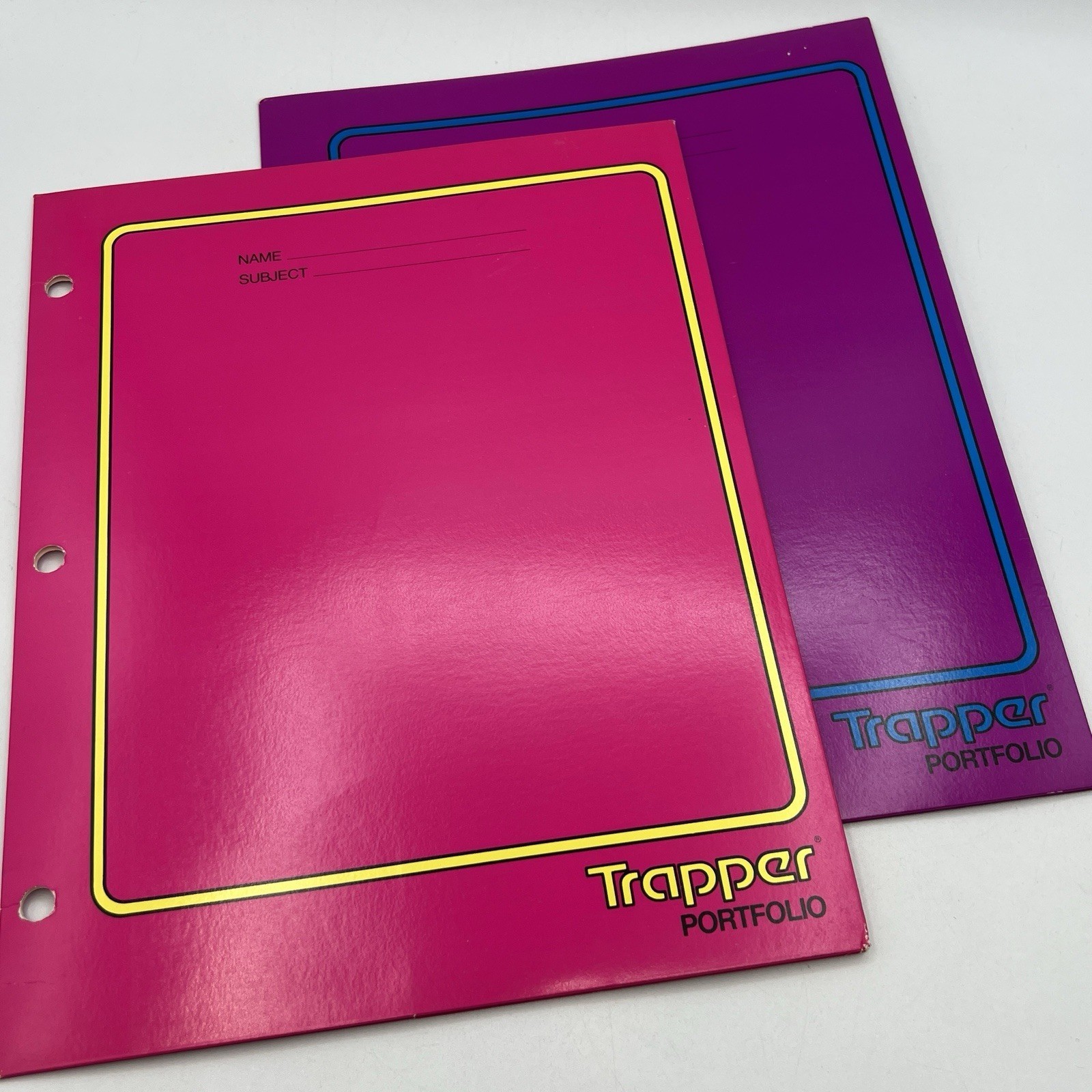 Lot 2 Vtg 1990s Trapper Keeper Portfolio Folders Pockets Mead 33100 Pink... - $9.99