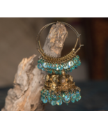 Indian Jhumka Hoop Earrings for Women Bollywood Big Long Sequin Vintage ... - £16.26 GBP