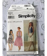 1994 Simplicity McClintock 2 Pc Dress Skirt Cut Pattern 9314 Girl&#39;s Sz B... - $279.69 MXN