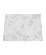 Winter Hedgerow Sparkly Christmas Damask Tablecloth - White/Silver - 53&quot;... - $43.78