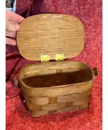 Old Vintage Alabama Handled Lidded Swing Handle Small Splint Basket or P... - $78.86 CAD