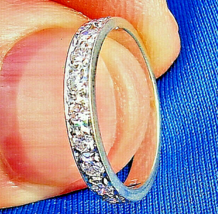 Earth mined Diamond Deco Wedding Band Vintage Style Anniversary Ring Siz... - $1,930.50