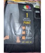 Fruit of the Loom ~ Thermal Pant Bottom Base Layer Long John Black Waffl... - $16.16 CAD