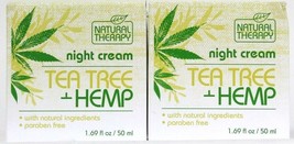 2 Ct Natural Therapy 1.69 Oz Tea Tree &amp; Hemp With Dead Sea Minerals Nigh... - $26.99