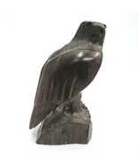 Carved Ironwood Wooden Eagle Bird Falcon Figurine 7&quot; - £11.09 GBP