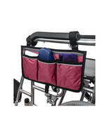  Wheelchair Tote Storage Bag   3 pockets, 1 zipped compartment - Burgundy - $21.50 CAD