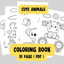 10 page children&#39;s animal coloring book - $2.50
