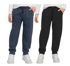 Lee Boys Girls Jogger Blue Black 2-Pack Pockets Elastic Waist Rugged Kne... - $698.96 MXN