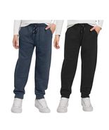 Lee Boys Girls Jogger Blue Black 2-Pack Pockets Elastic Waist Rugged Kne... - $52.97 CAD
