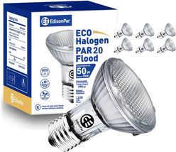 PAR20 ECO Halogen Bulb 6 Pack 50W Equivalent, 25° Flood Light Dimmable - £34.01 GBP