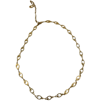G Gold Tone Metal Chain Linked Necklace Belt Women&#39;s Unsigned 24&quot;  - £16.64 GBP