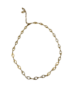 G Gold Tone Metal Chain Linked Necklace Belt Women&#39;s Unsigned 24&quot;  - £16.26 GBP