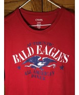 Red Cotton Chaps Large T-Shirt Authentic Bald Eagles All American Diner - $9.19