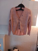 Girls thin pink cardigan age 5 in very good condition By next - $12.26