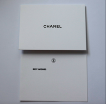 Authentic CHANEL Greeting Card &amp; Envelope Best Wishes Blank 13cm x 9cm Gift Set - $7.95