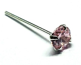 Topazio rosa naso stud 3 mm artiglio set rosa 22 g (0,6 mm) argento 925 L... - £5.57 GBP