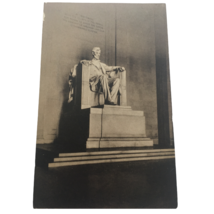 Statute of Abraham Lincoln Memorial Postcard 1930s Washington DC US President - £4.69 GBP