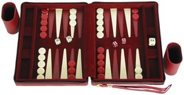 Open Box! 9&quot; Middleton Games Travel Backgammon Set - Maroon Velour - £31.50 GBP