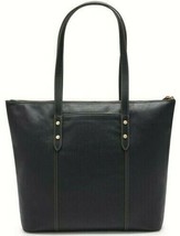 Fossil Jenna Black Leather NS Tote SHB2487001 Shoulder Bag NWT $198 Retail FS - £75.14 GBP