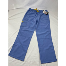 WonderWink Womens Romeo Scrub Pants Blue Cargo Pockets Drawstring Medical XL New - £11.89 GBP
