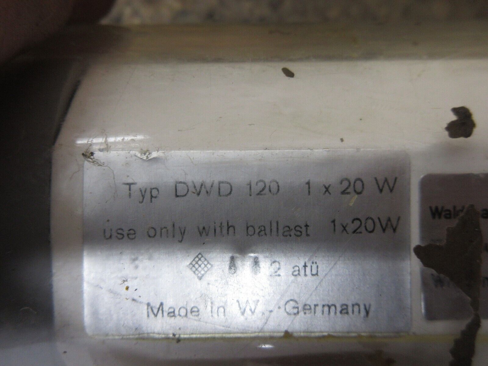 WALDMANN FLUORESCENT LAMP WORK LIGHT DWD 120 1X20W HARDINGE CHNC1 CNC LATHE Item image 5