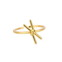 Bow Rings For Women Girls Adjustable Open Stainless Steel Gold Silver Color Ring - £19.98 GBP
